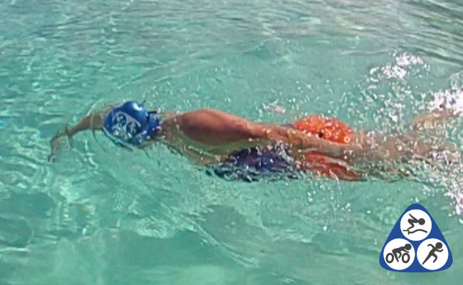 Swimmer doing forearm swimming