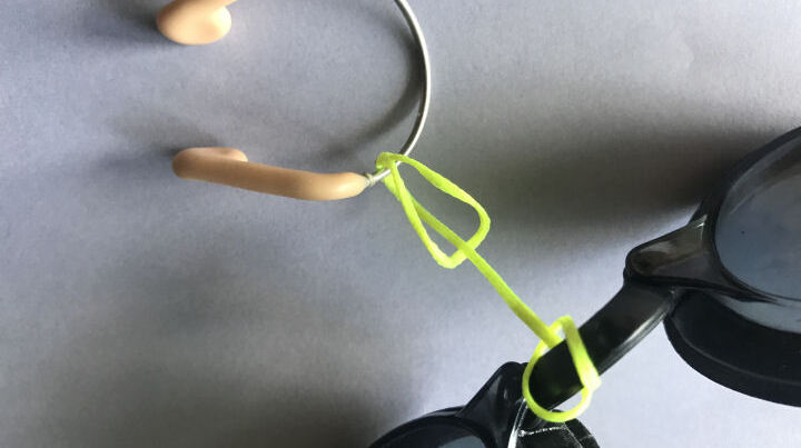 Swim nose clip strap to retain nase clip to your goggles when swimming